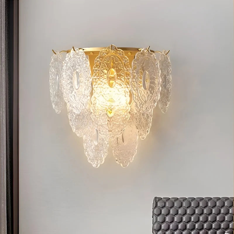 Glial Luxury French Style Glass Wall Lamp - Wall Lights & Sconces | Lucera Lighting