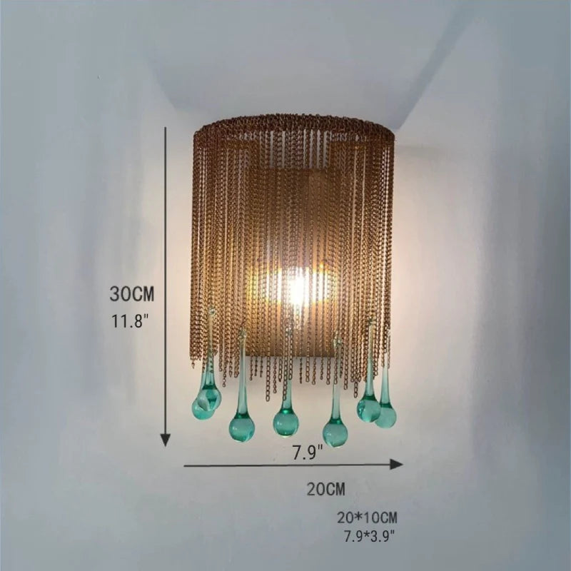 Mesure American Retro Wall Lamp - Crystal & Glass Sconce - Wall Lights & Sconces | Lucera Lighting