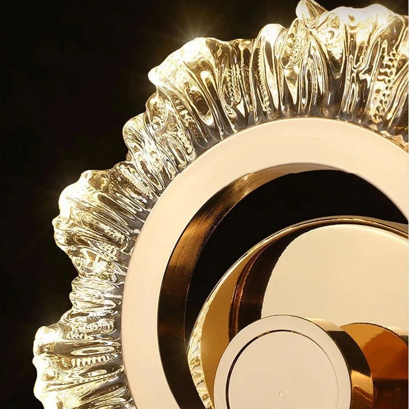 Distal Sunburst Wall Sconce - Acrylic & Iron - Wall Lights & Sconces | Lucera Lighting