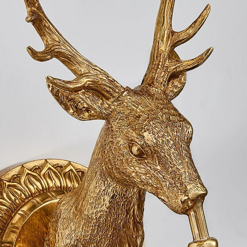 Capri Crystal Deer Head Wall Lamp - Wall Lights & Sconces | Lucera Lighting