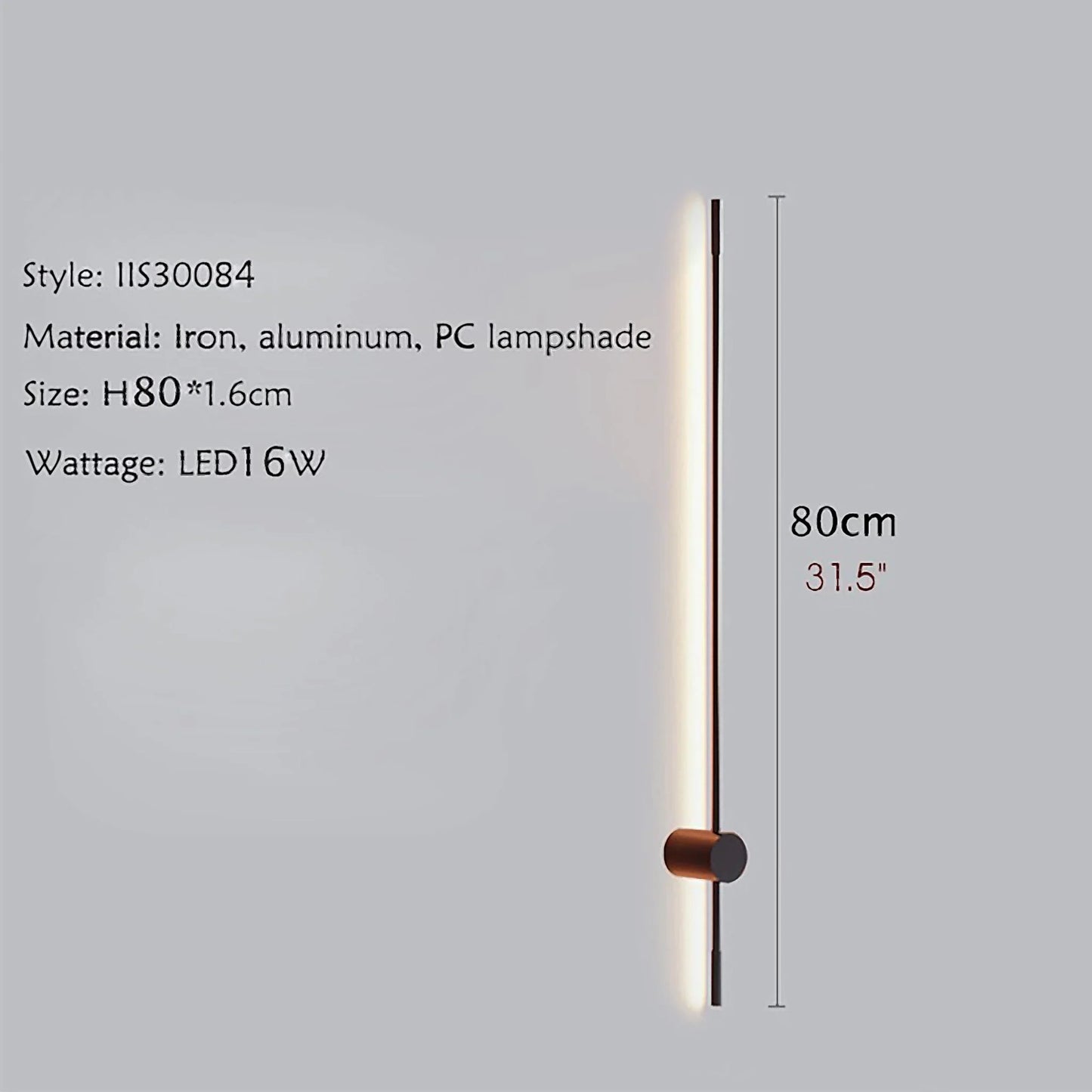 Rinforzando Minimalist Modern Long LED Wall Lamp - Wall Lights & Sconces | Lucera Lighting