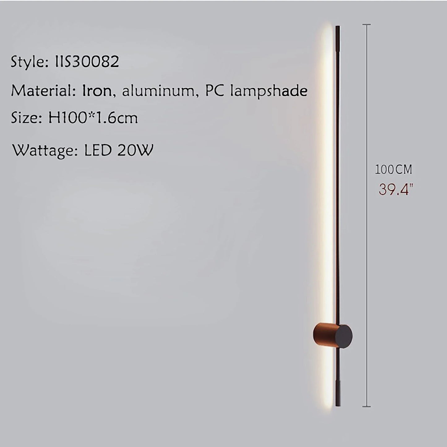 Rinforzando Minimalist Modern Long LED Wall Lamp - Wall Lights & Sconces | Lucera Lighting