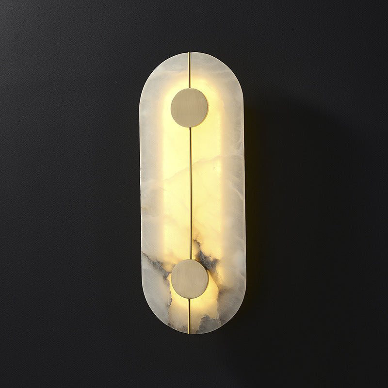 Turret Copper Marble Wall Lamp for Living Room - Wall Lights & Sconces | Lucera Lighting