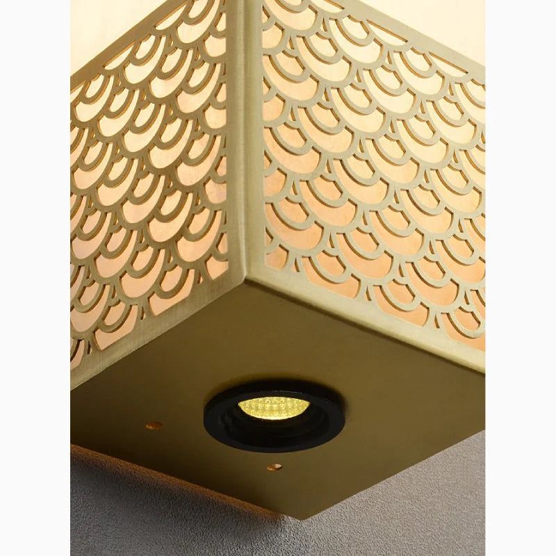 Astragal Marble Wall Lamp in Traditional Chinese Style - Wall Lights & Sconces | Lucera Lighting