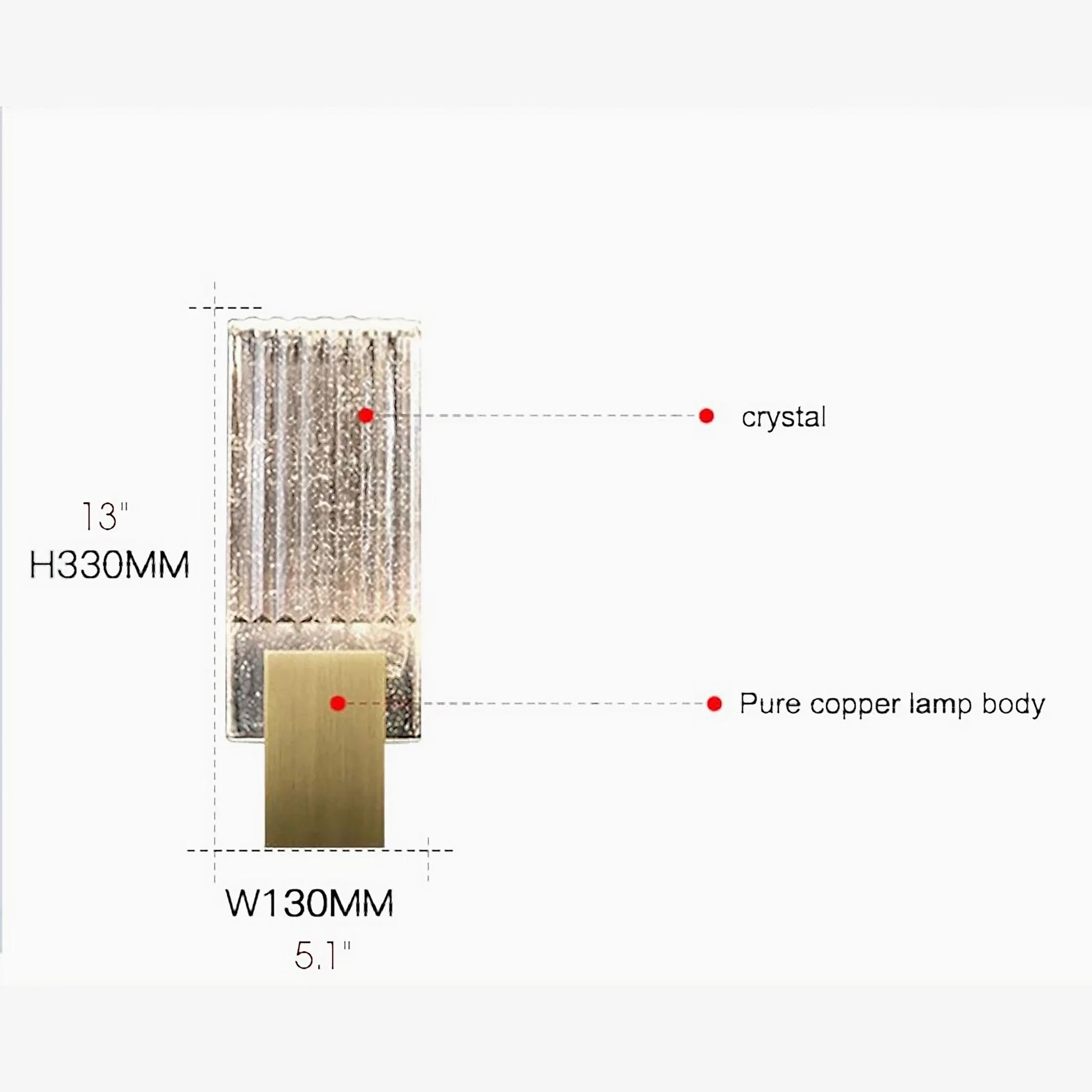 Slargando Crystal LED Wall Sconce - Wall Lights & Sconces | Lucera Lighting