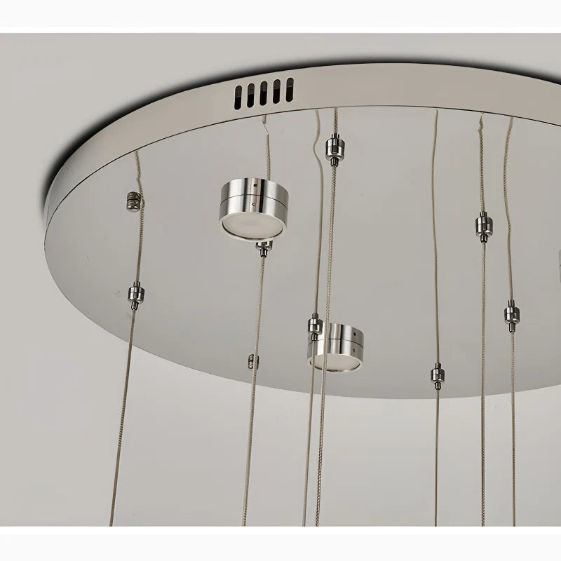Jade Gold Crystal Wave Light Fixture - Chandeliers | Lucera Lighting