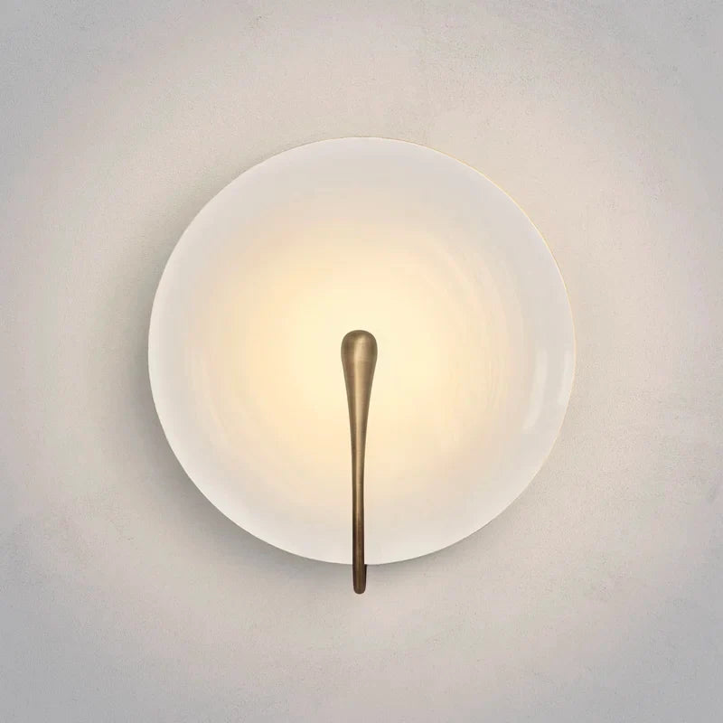 Notte Lens White Marble Wall Lamp - Wall Lights & Sconces | Lucera Lighting