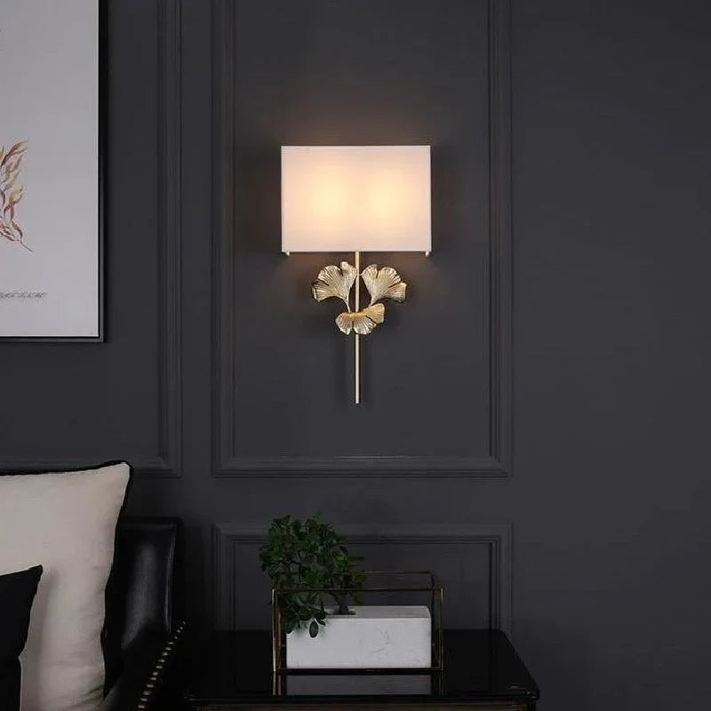 Oblique Modern Ginkgo Leaf Wall Lamp - Wall Lights & Sconces | Lucera Lighting