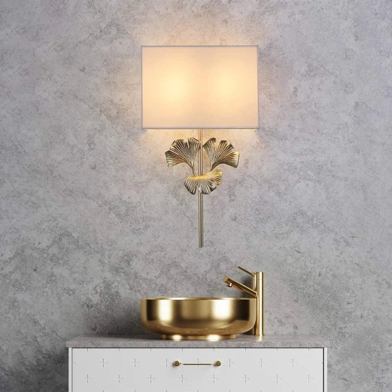Oblique Modern Ginkgo Leaf Wall Lamp - Wall Lights & Sconces | Lucera Lighting