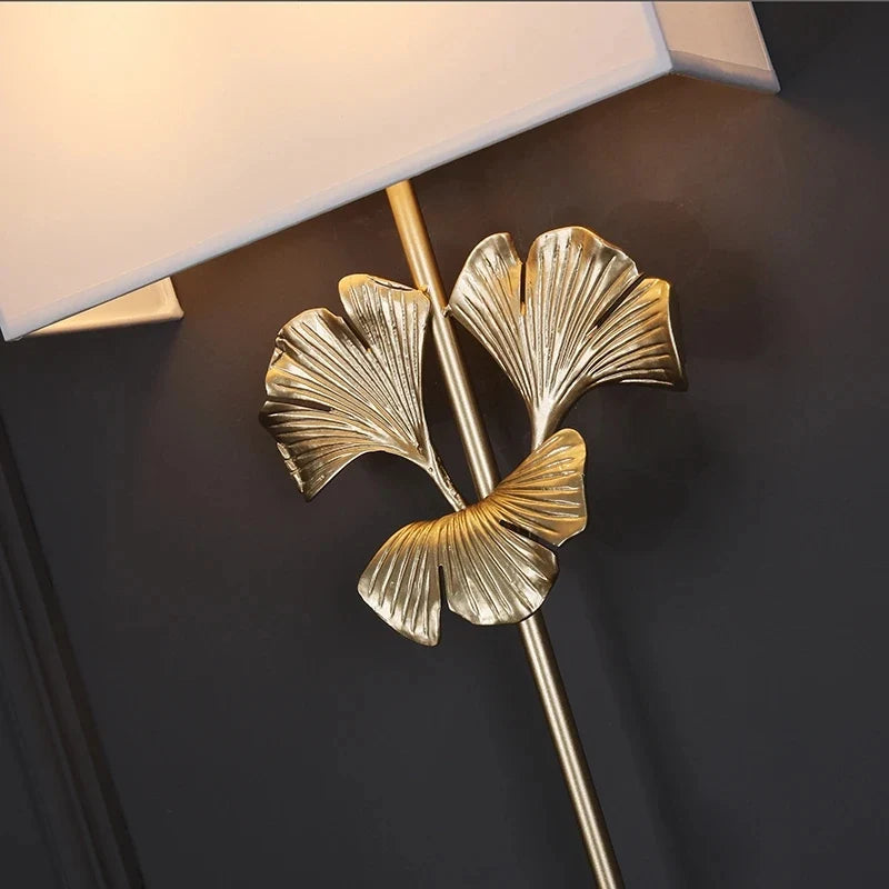 Oblique Modern Ginkgo Leaf Wall Lamp - Wall Lights & Sconces | Lucera Lighting