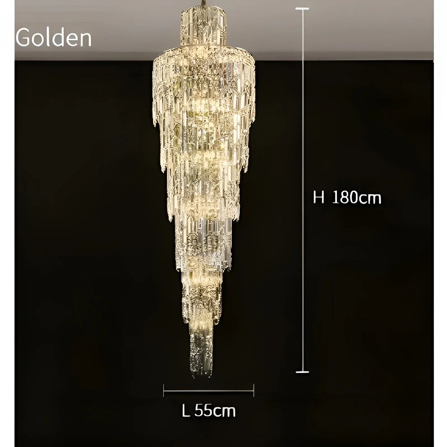Cedar Spiral Crystal Pendant Chandelier - Chandeliers | Lucera Lighting