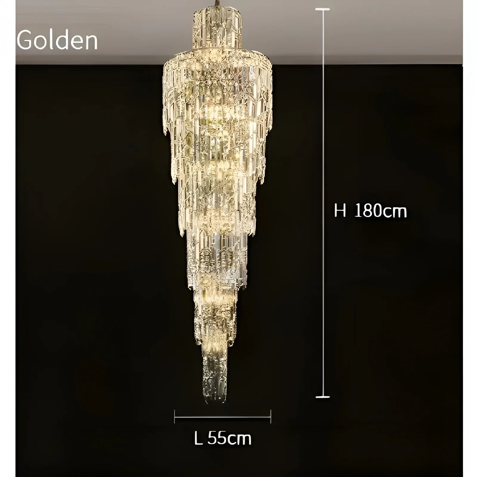 Cedar Spiral Crystal Pendant Chandelier - Chandeliers | Lucera Lighting