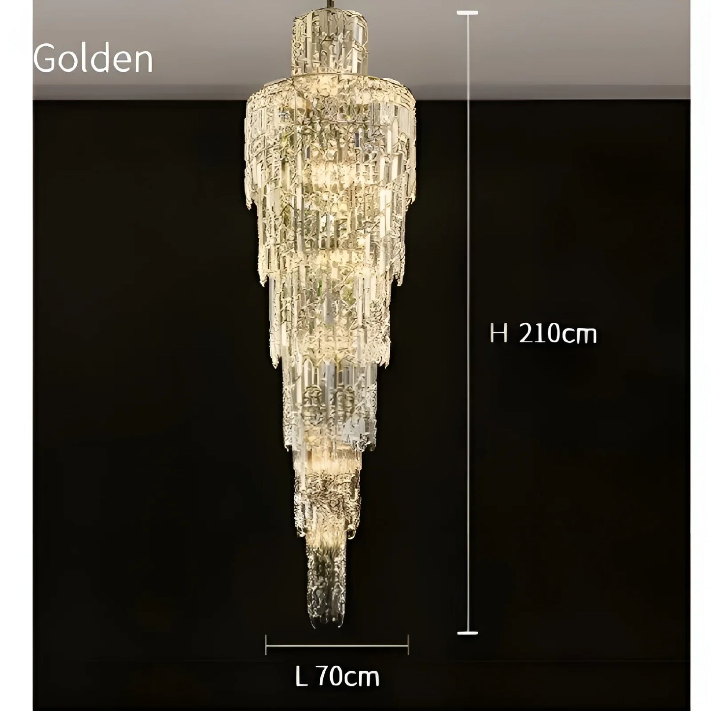 Cedar Spiral Crystal Pendant Chandelier - Chandeliers | Lucera Lighting