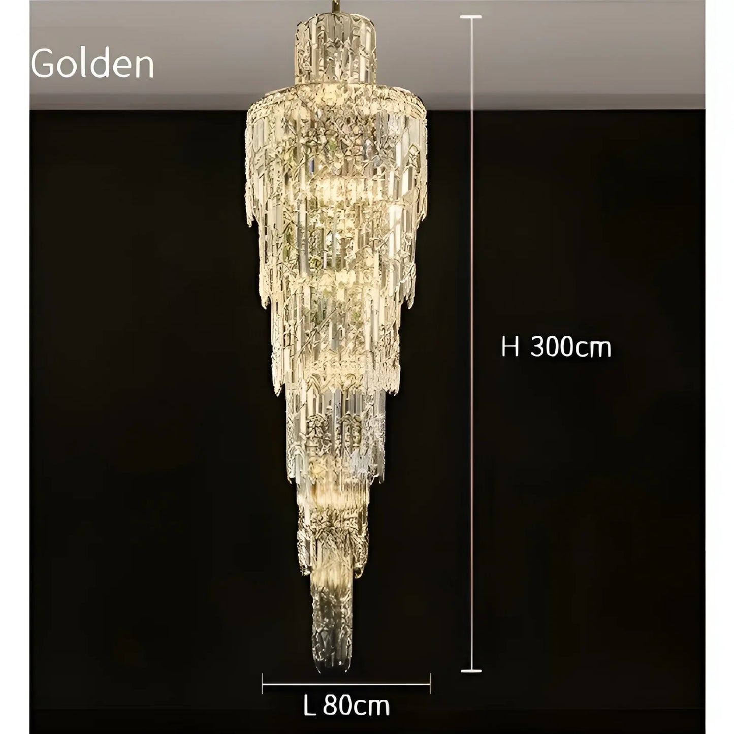 Cedar Spiral Crystal Pendant Chandelier - Chandeliers | Lucera Lighting