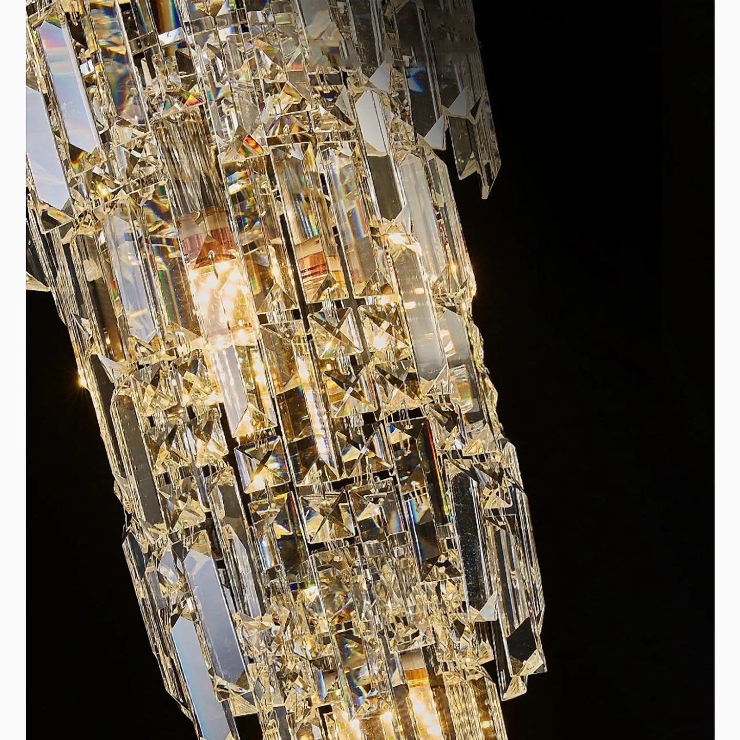 Cedar Spiral Crystal Pendant Chandelier - Chandeliers | Lucera Lighting