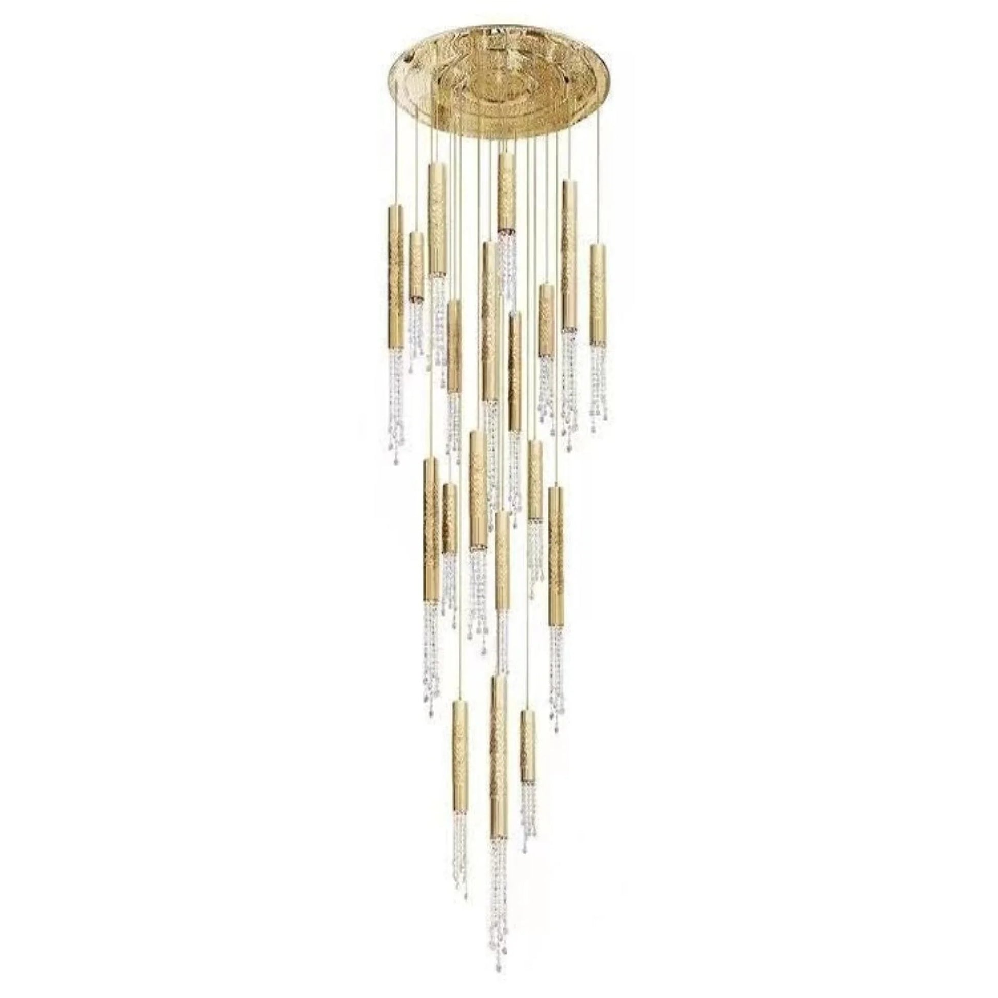 Basalt Hanging Crystal Light Fixture - Chandeliers | Lucera Lighting