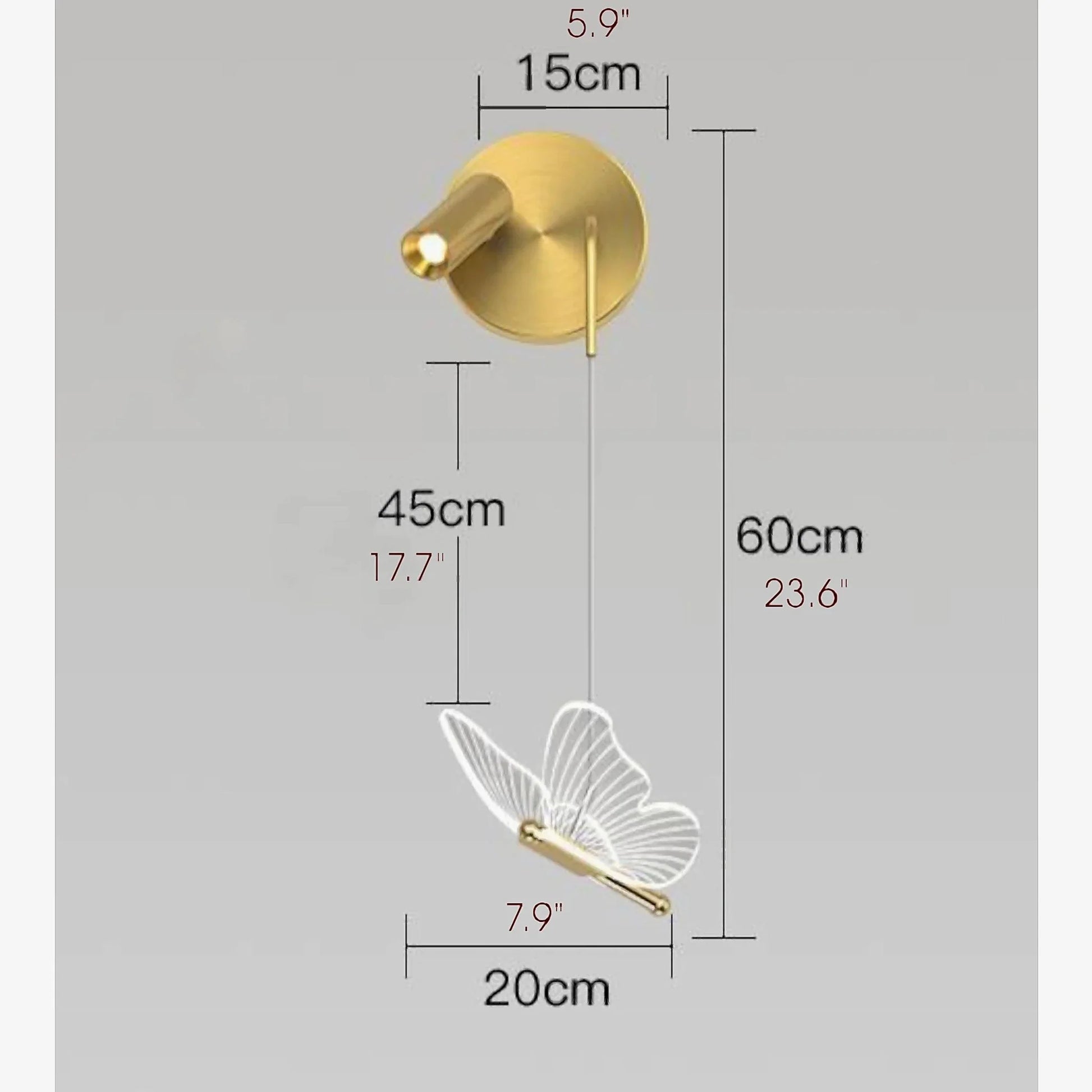 Piena Butterfly Bedside Wall Lamp for Kids Room - Pendant Lights | Lucera Lighting