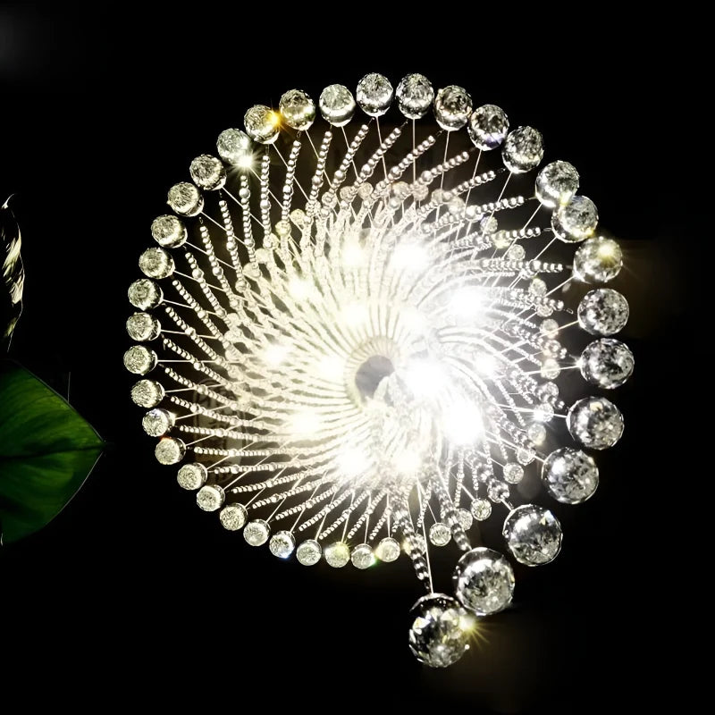Hazel Spiral Crystal LED Chandelier - Chandeliers | Lucera Lighting