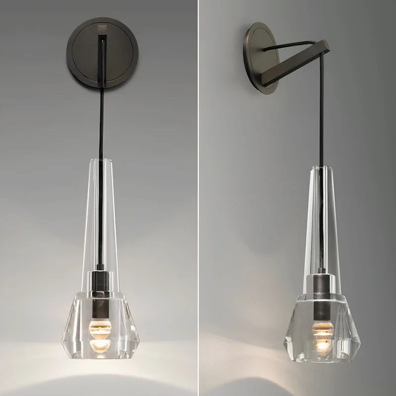Sordino Modern LED Crystal Copper Wall Sconce - Pendant Lights | Lucera Lighting