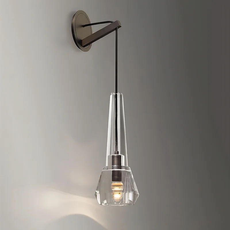 Sordino Modern LED Crystal Copper Wall Sconce - Pendant Lights | Lucera Lighting
