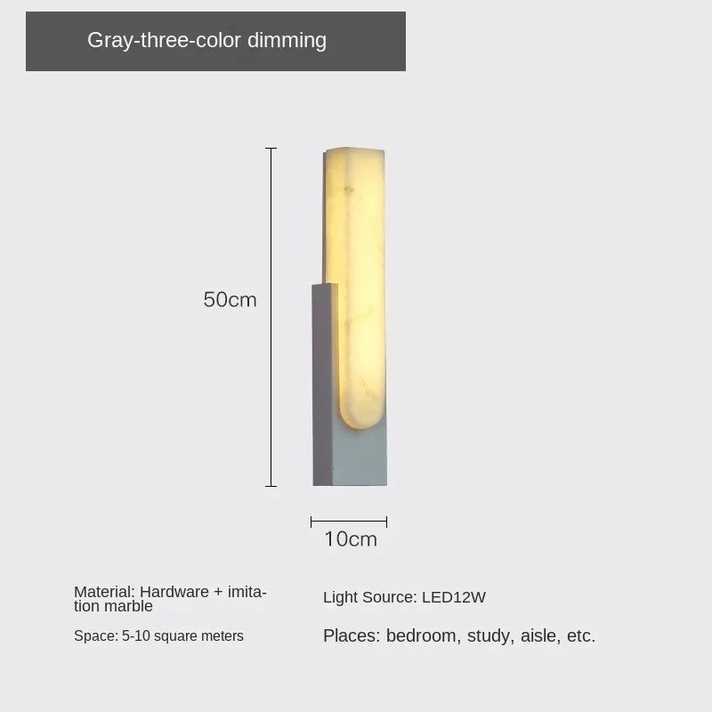 Rumore Marble Rectangular Wall Lamp - Wall Lights & Sconces | Lucera Lighting