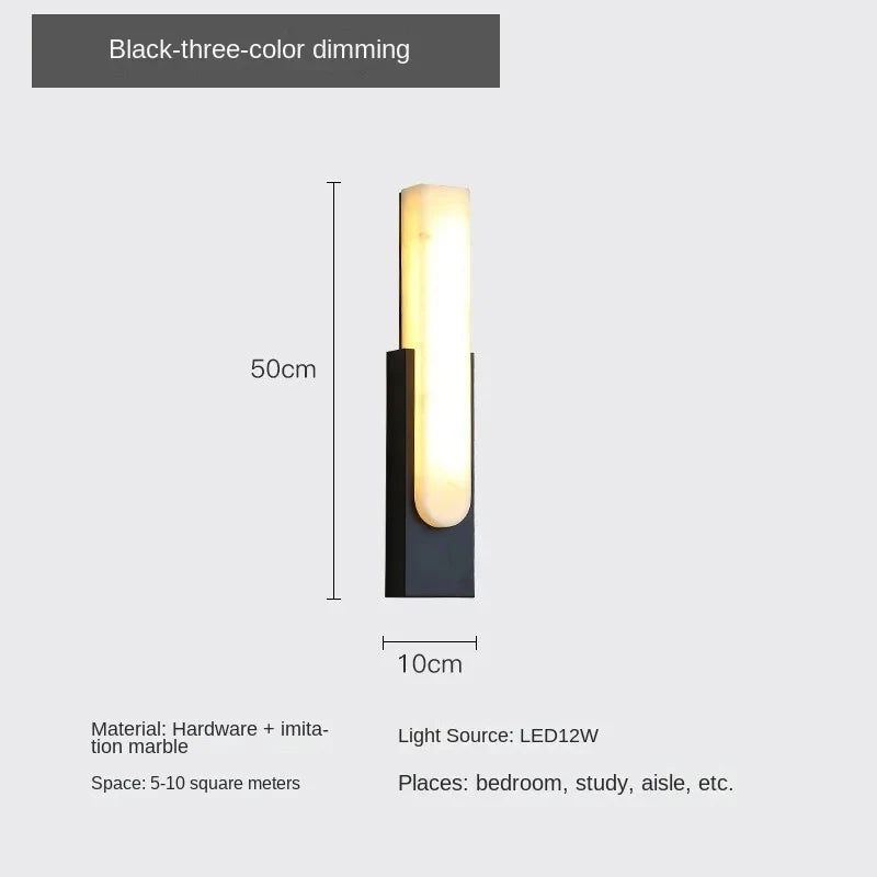 Rumore Marble Rectangular Wall Lamp - Wall Lights & Sconces | Lucera Lighting