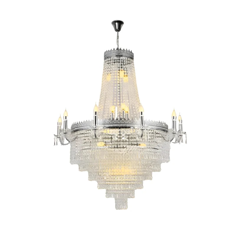 Beck Classical Large Crystal Candle Ceiling Chandelier - Chandeliers | Lucera Lighting