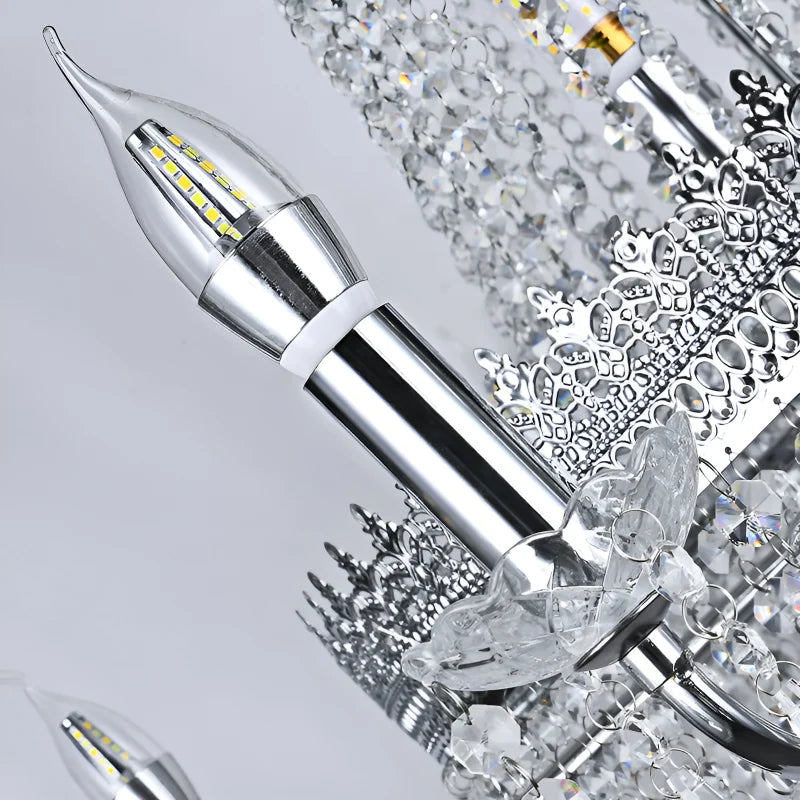 Beck Classical Large Crystal Candle Ceiling Chandelier - Chandeliers | Lucera Lighting