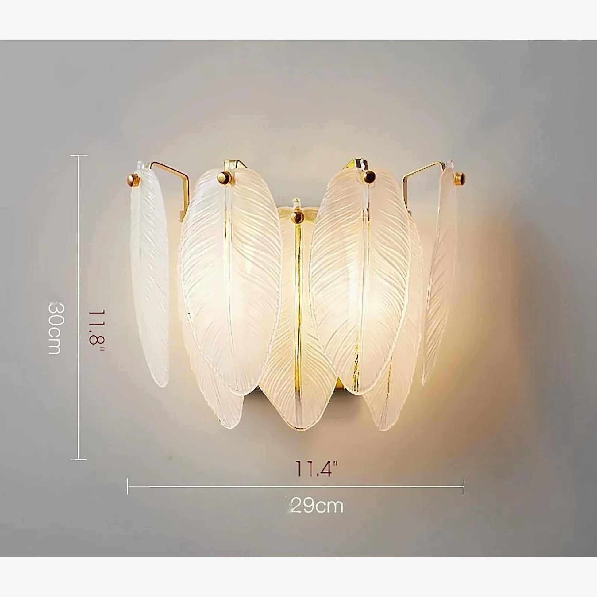 Soli Vintage Brass Chandelier with Frosted Glass Leaves - Wall Lights & Sconces | Lucera Lighting