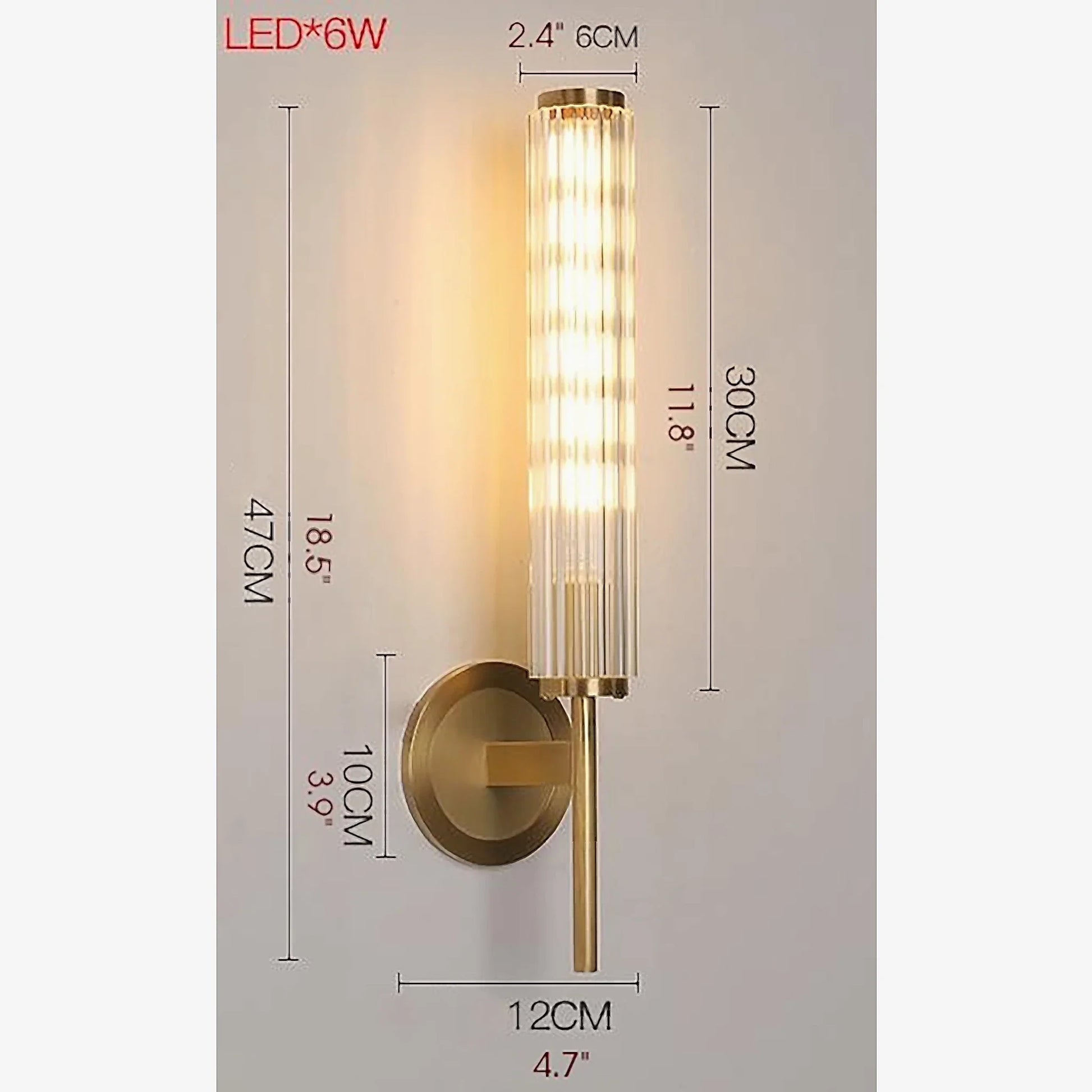 Solo Copper Glass Wall Sconce - Wall Lights & Sconces | Lucera Lighting
