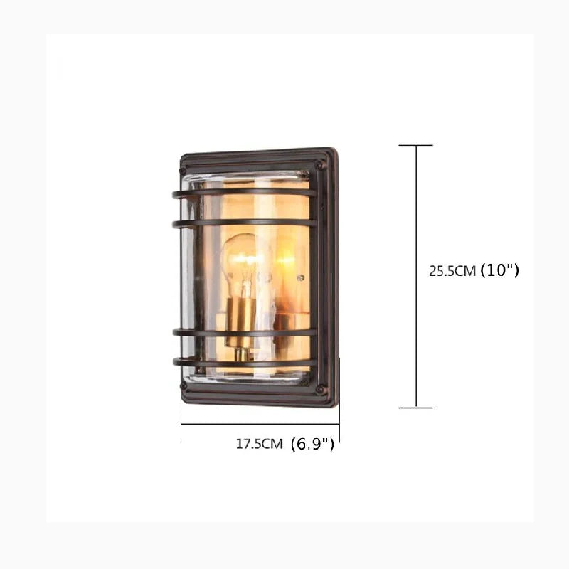Nadine Retro Outdoor Waterproof Aluminum LED Wall Lamp - Exterior wall | Lucera Lighting