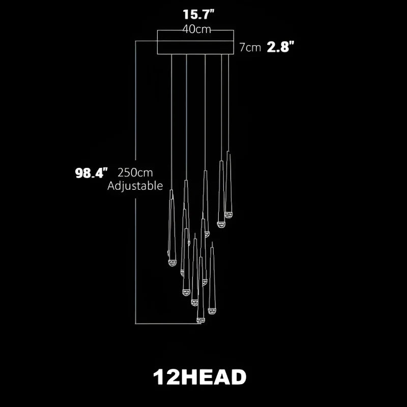Coomb Minimalist Long Ceiling Chandelier - Chandeliers | Lucera Lighting