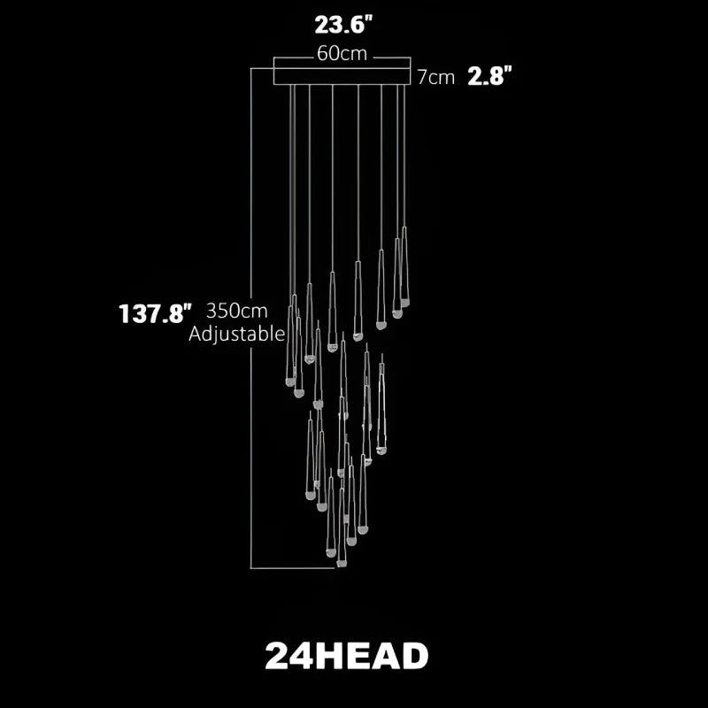 Coomb Minimalist Long Ceiling Chandelier - Chandeliers | Lucera Lighting