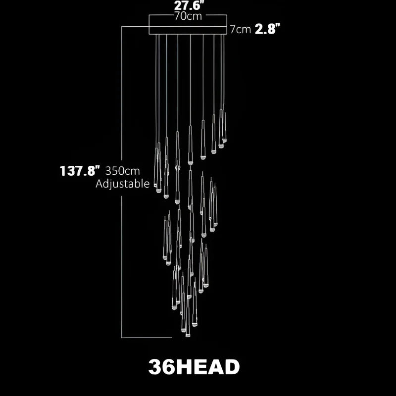 Coomb Minimalist Long Ceiling Chandelier - Chandeliers | Lucera Lighting