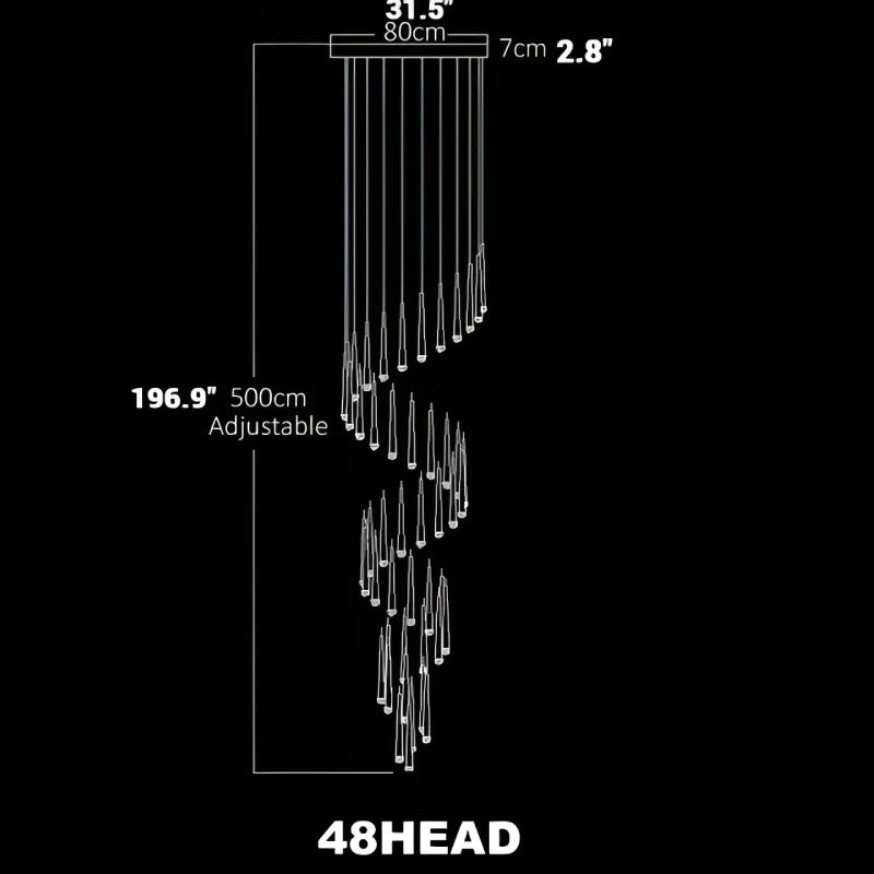 Coomb Minimalist Long Ceiling Chandelier - Chandeliers | Lucera Lighting