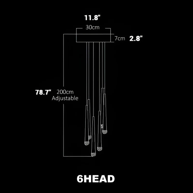 Coomb Minimalist Long Ceiling Chandelier - Chandeliers | Lucera Lighting