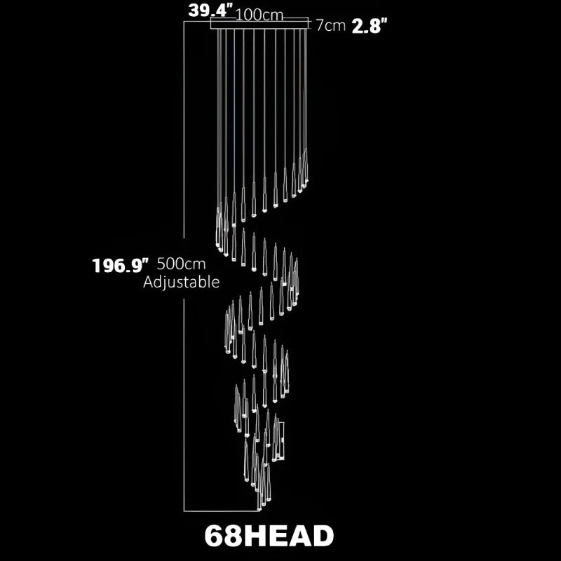 Coomb Minimalist Long Ceiling Chandelier - Chandeliers | Lucera Lighting