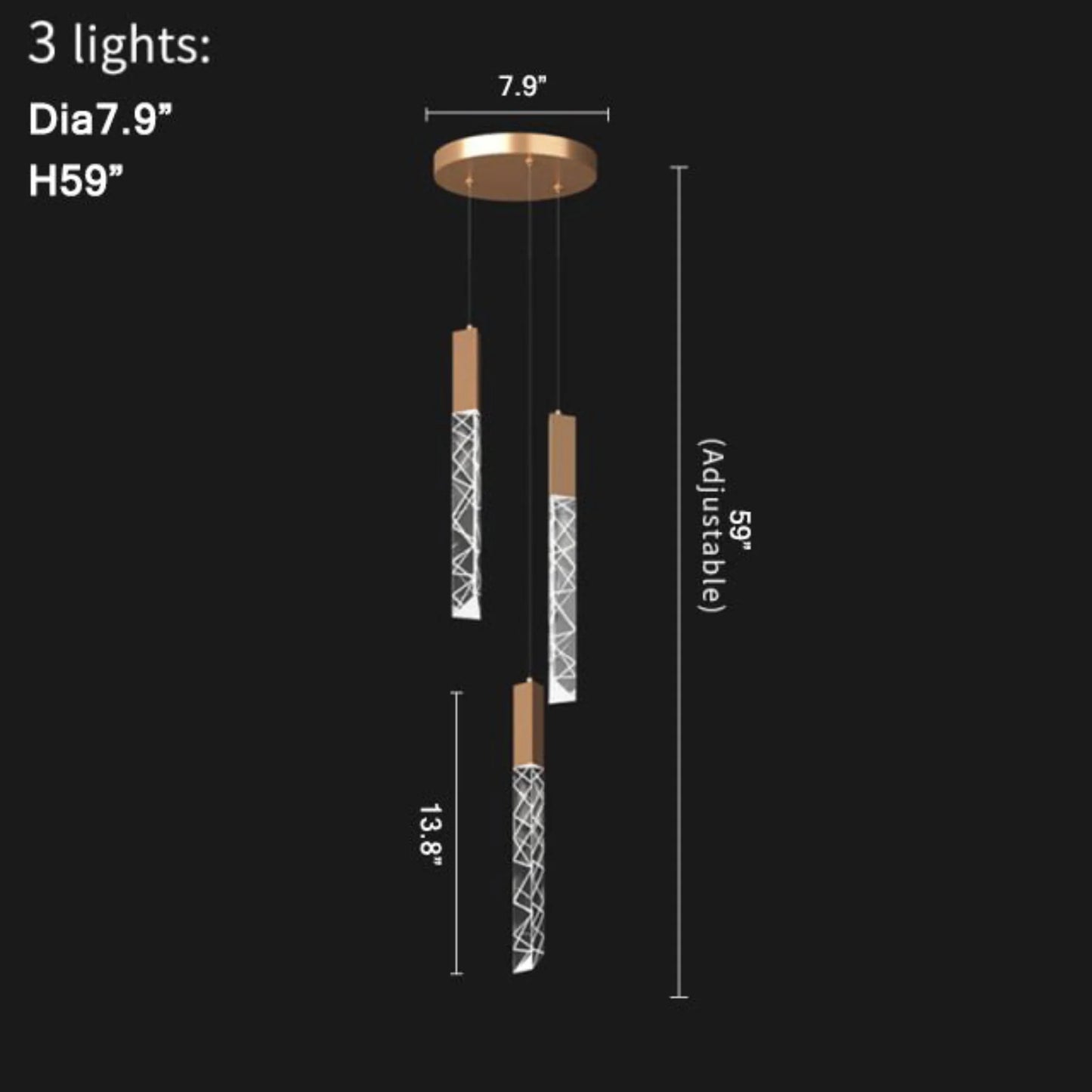 Quartz Long Staircase Crystal Chandelier - Pendant Lights | Lucera Lighting