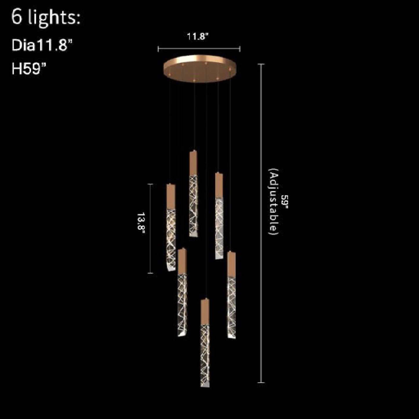 Quartz Long Staircase Crystal Chandelier - Pendant Lights | Lucera Lighting