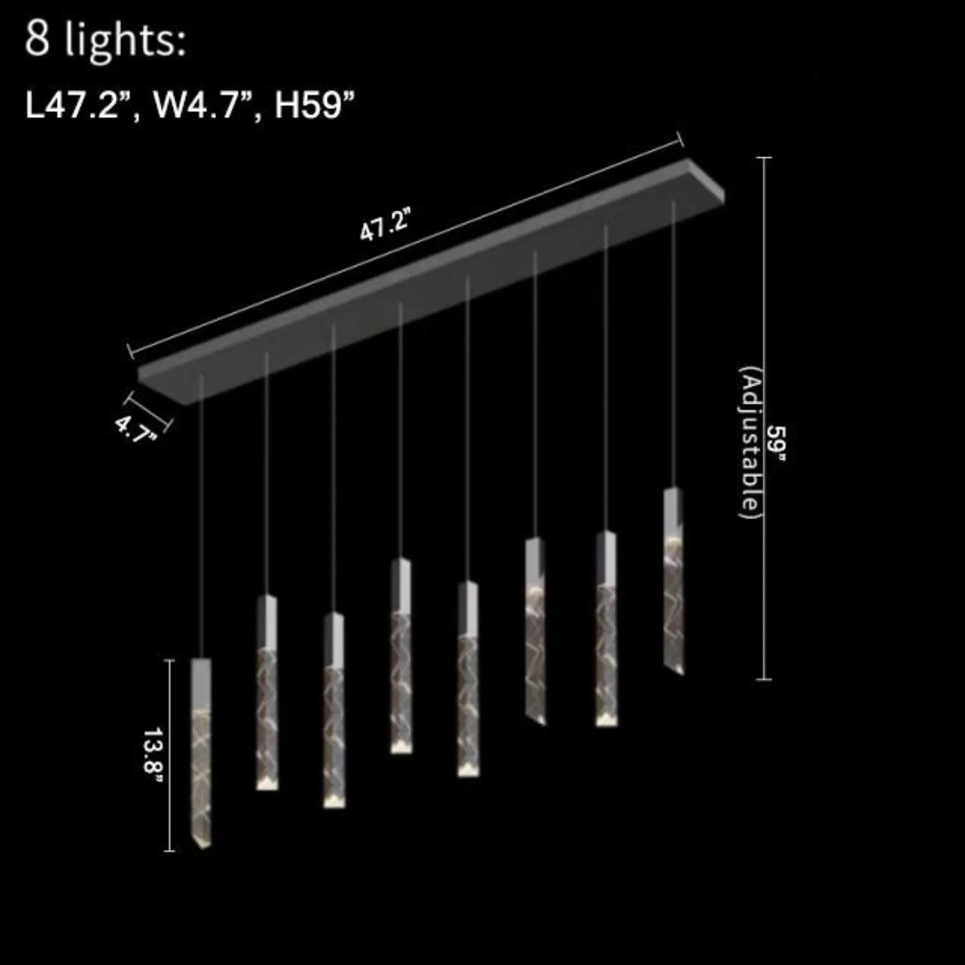 Quartz Long Staircase Crystal Chandelier - Pendant Lights | Lucera Lighting