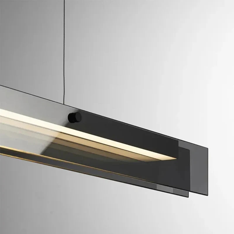 Ochre Risch Modern Black Rectangular Chandelier - Pendant Lights | Lucera Lighting