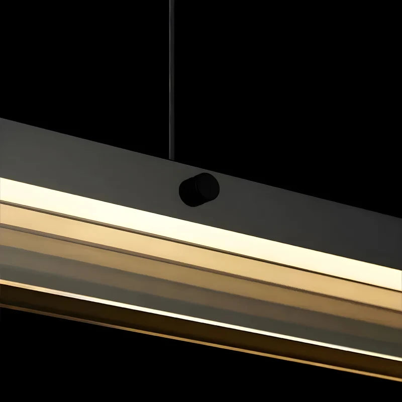 Ochre Risch Modern Black Rectangular Chandelier - Pendant Lights | Lucera Lighting