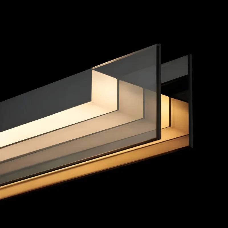 Ochre Risch Modern Black Rectangular Chandelier - Pendant Lights | Lucera Lighting