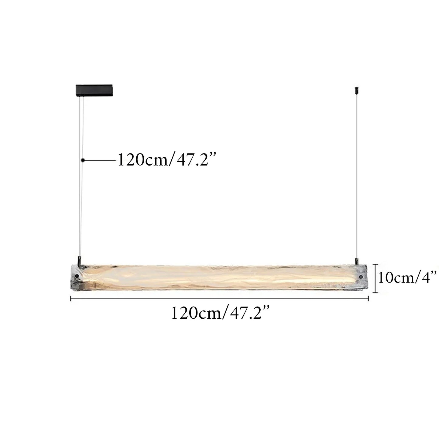 Lapis Modern Rectangle Chandelier for Kitchen Island - Pendant Lights | Lucera Lighting