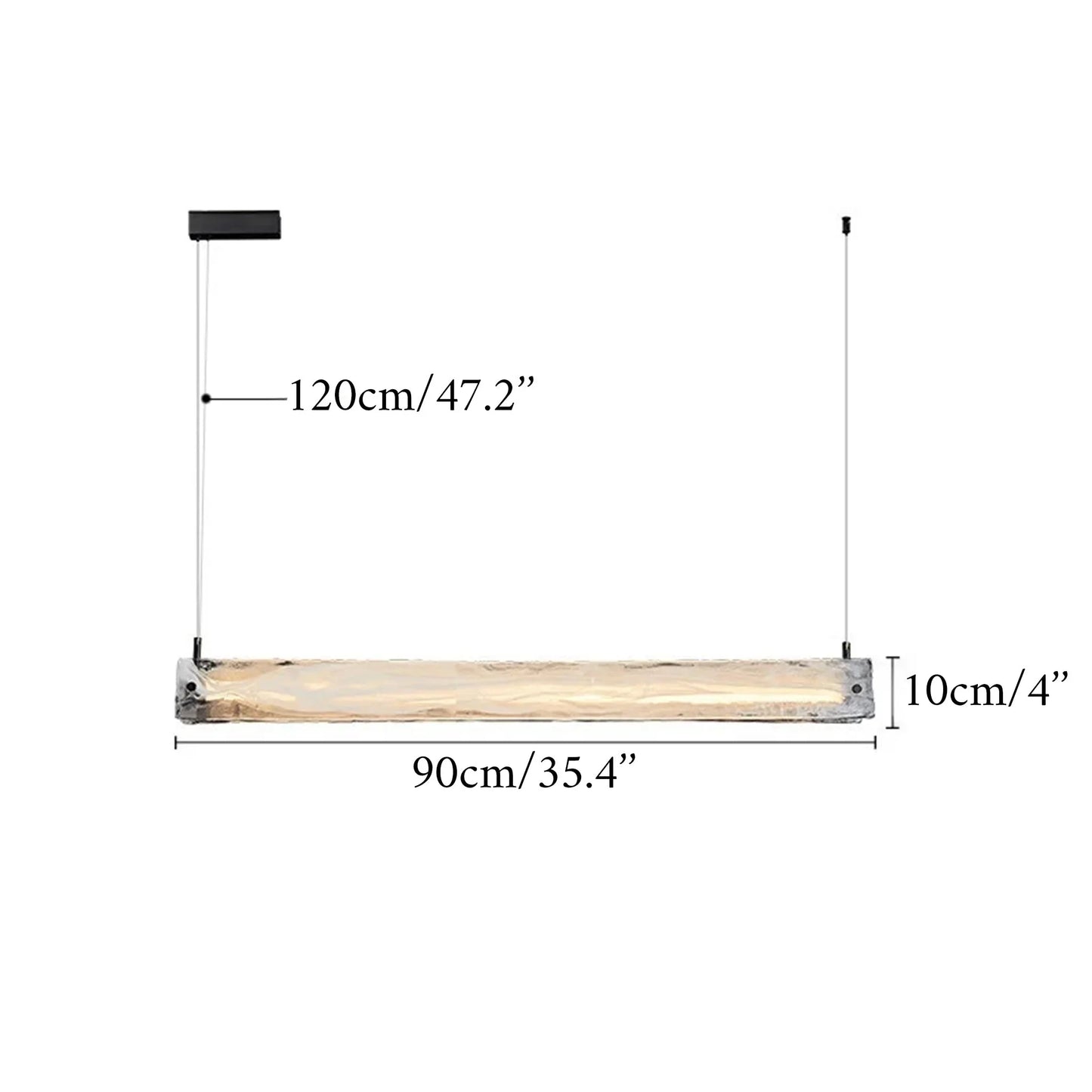 Lapis Modern Rectangle Chandelier for Kitchen Island - Pendant Lights | Lucera Lighting