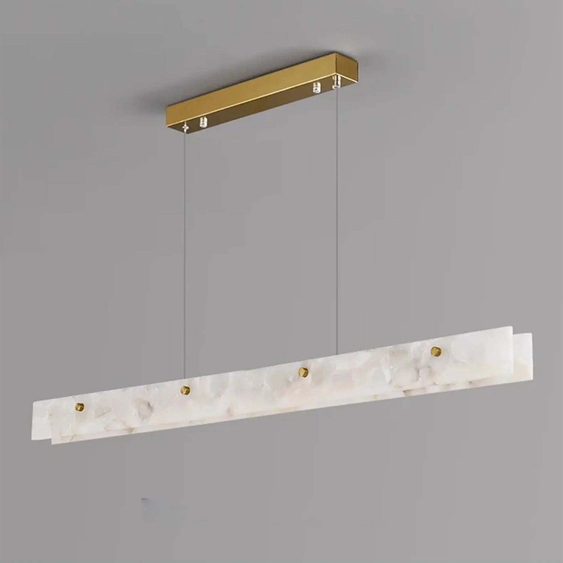 Incarnadine Lux Modern Marble Rectangle Chandelier - Pendant Lights | Lucera Lighting