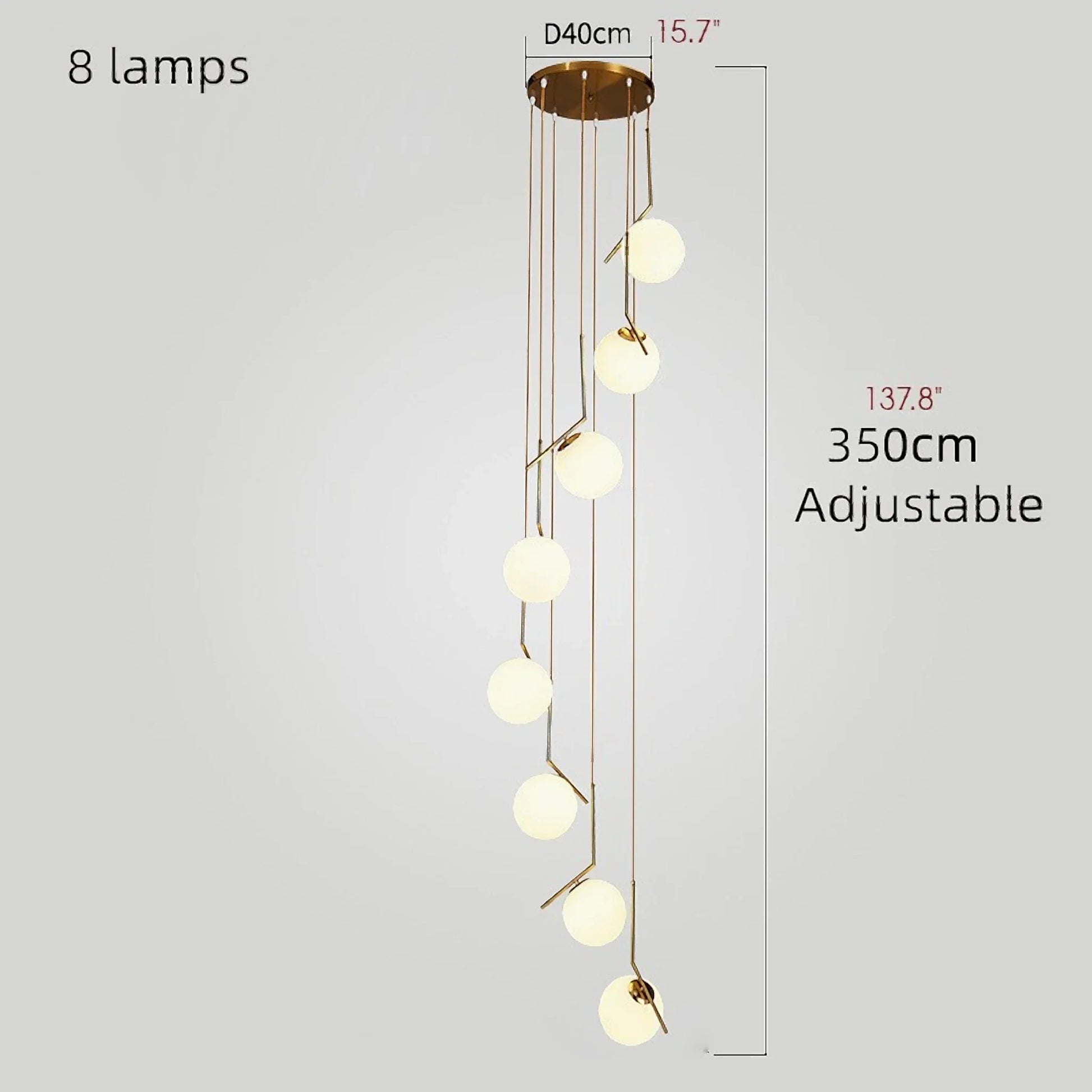 Aspen Duplex Spiral Pendant Chandelier - Pendant Lights | Lucera Lighting