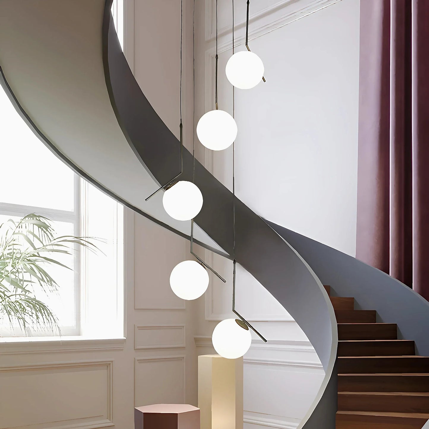Aspen Duplex Spiral Pendant Chandelier - Pendant Lights | Lucera Lighting