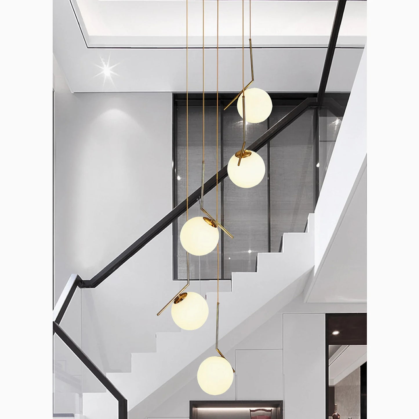 Aspen Duplex Spiral Pendant Chandelier - Pendant Lights | Lucera Lighting