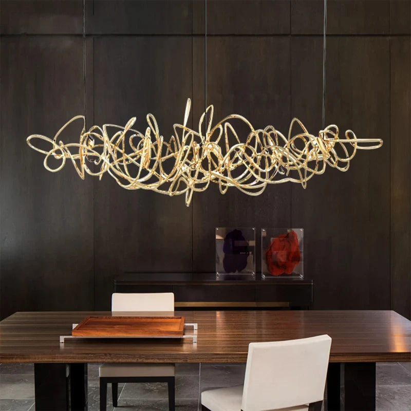 Isabelline Rectangle Chandelier - Chandeliers | Lucera Lighting